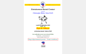 Entrainement interclub de Karaté Contact à Sébazac le 26 septembre