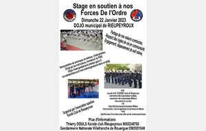 Stage en soutien à nos forces de l'ordre 22 janvier 2023 à Rieupeyroux 9h30-11h30